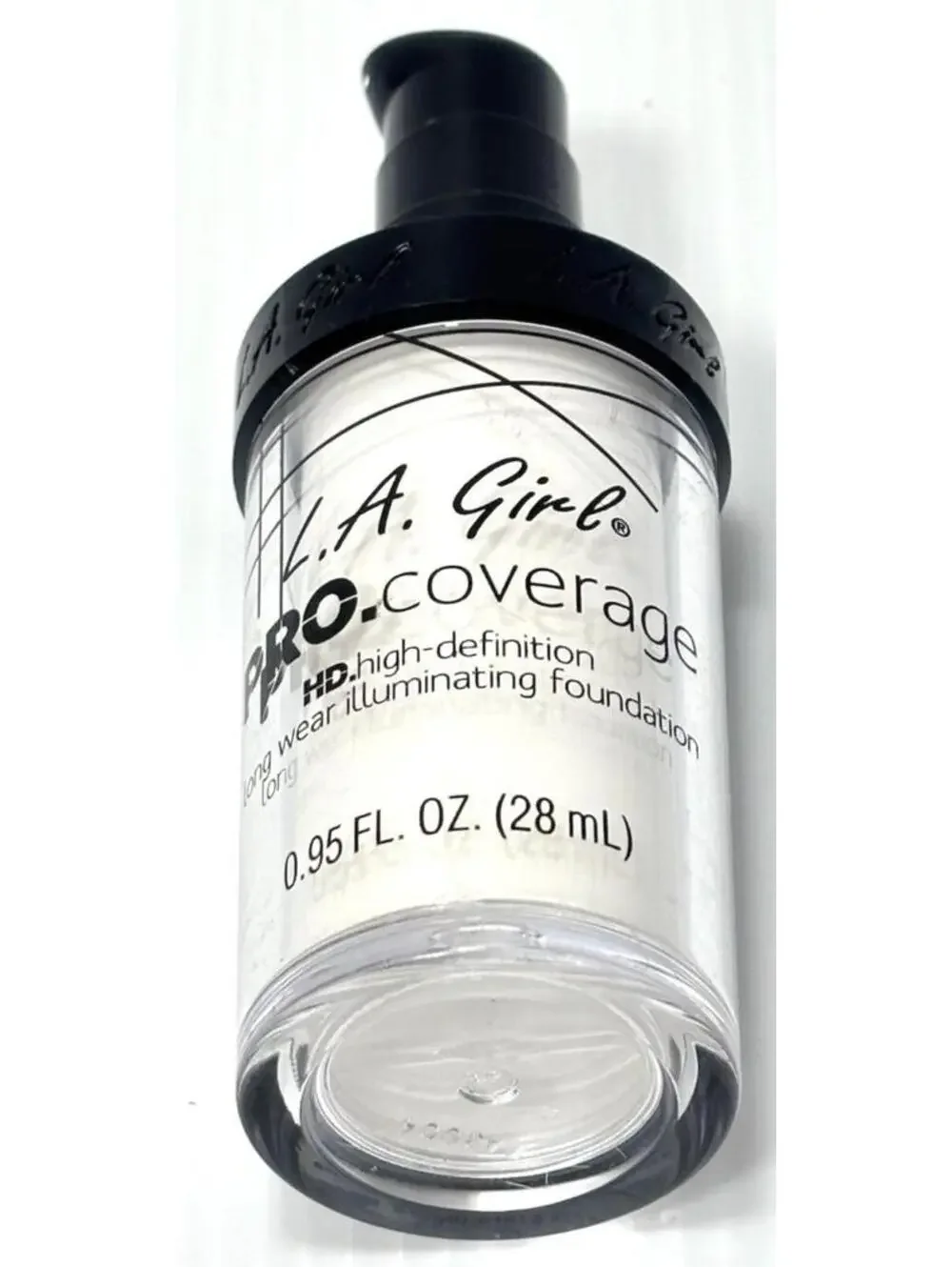 LA Girl PRO Coverage HD Illuminating Liquid Foundation GLM641 White Lot of 2